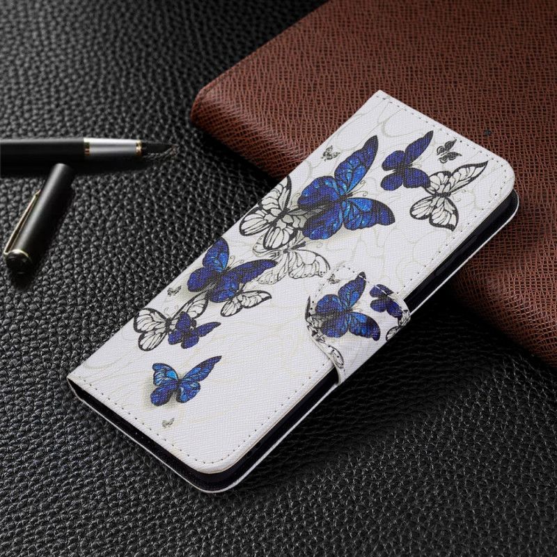 Læder Cover Samsung Galaxy M32 Butterflies Kings