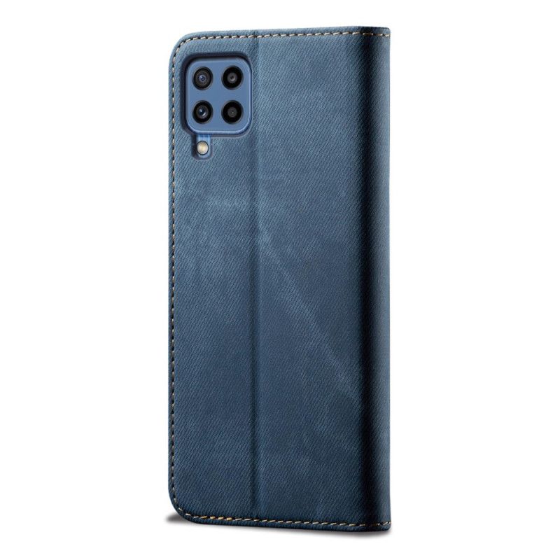 Læder Cover Samsung Galaxy M32 Denimstof