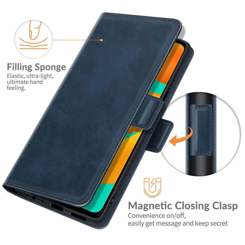 Læder Cover Samsung Galaxy M32 Lædereffektdesign