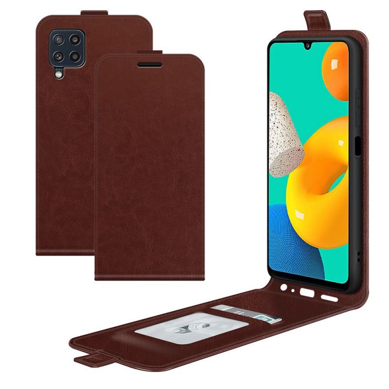 Læder Cover Samsung Galaxy M32 Lodret Lædereffektklap