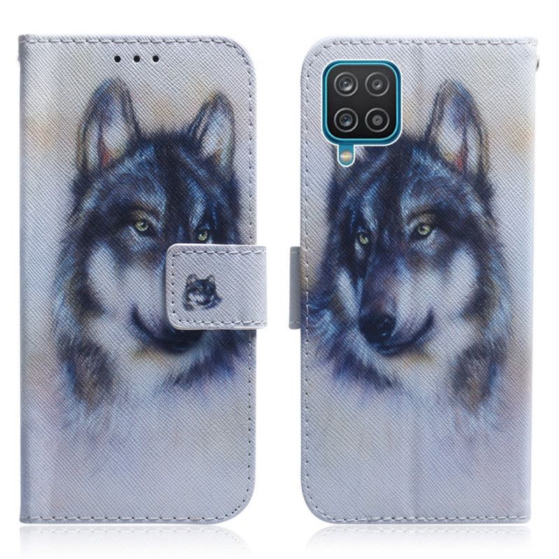 Læder Cover Samsung Galaxy M32 Telefon Etui Canine Look