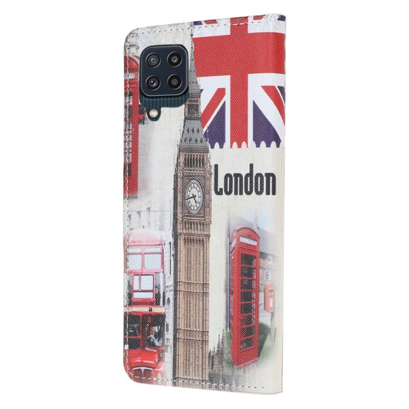 Læder Cover Samsung Galaxy M32 Telefon Etui London Life