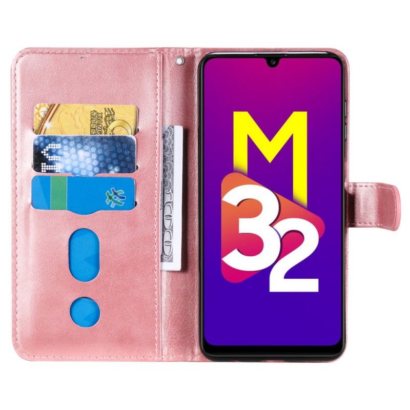 Læder Cover Samsung Galaxy M32 Telefon Etui Tegnebog