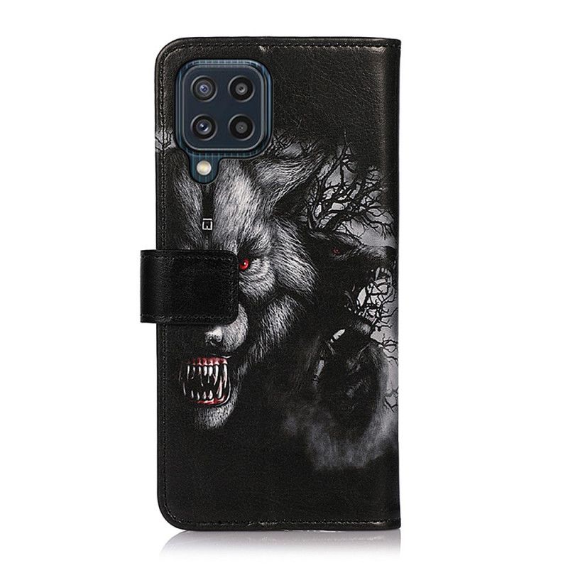 Læder Cover Samsung Galaxy M32 Telefon Etui Varulv