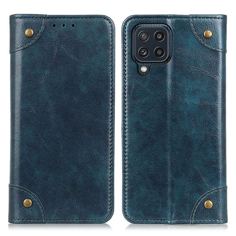 Læder Cover Samsung Galaxy M32 Telefon Etui Vintage Nitter-version