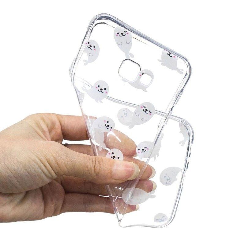 Cover for Samsung Galaxy J4 Plus Gennemsigtige Sjove Søløver