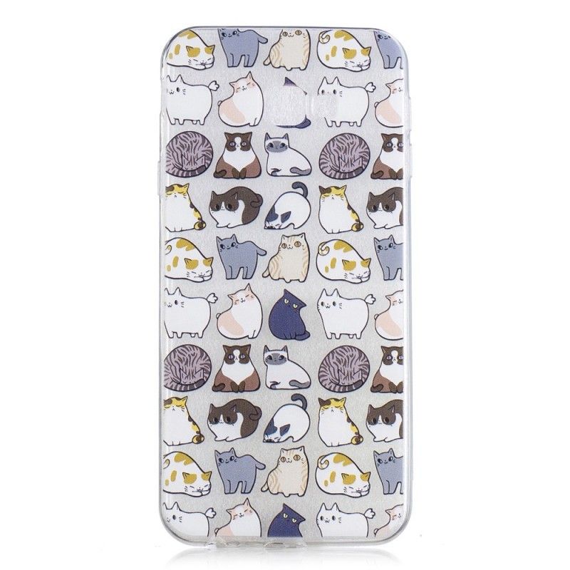 Cover Samsung Galaxy J4 Plus Gennemsigtige Flere Katte Beskyttelse