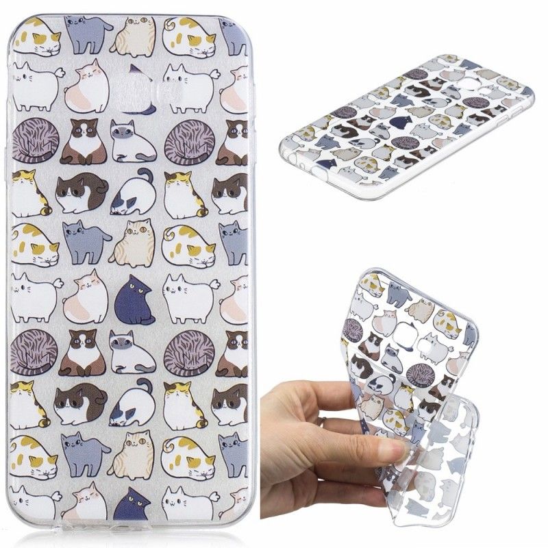 Cover Samsung Galaxy J4 Plus Gennemsigtige Flere Katte Beskyttelse