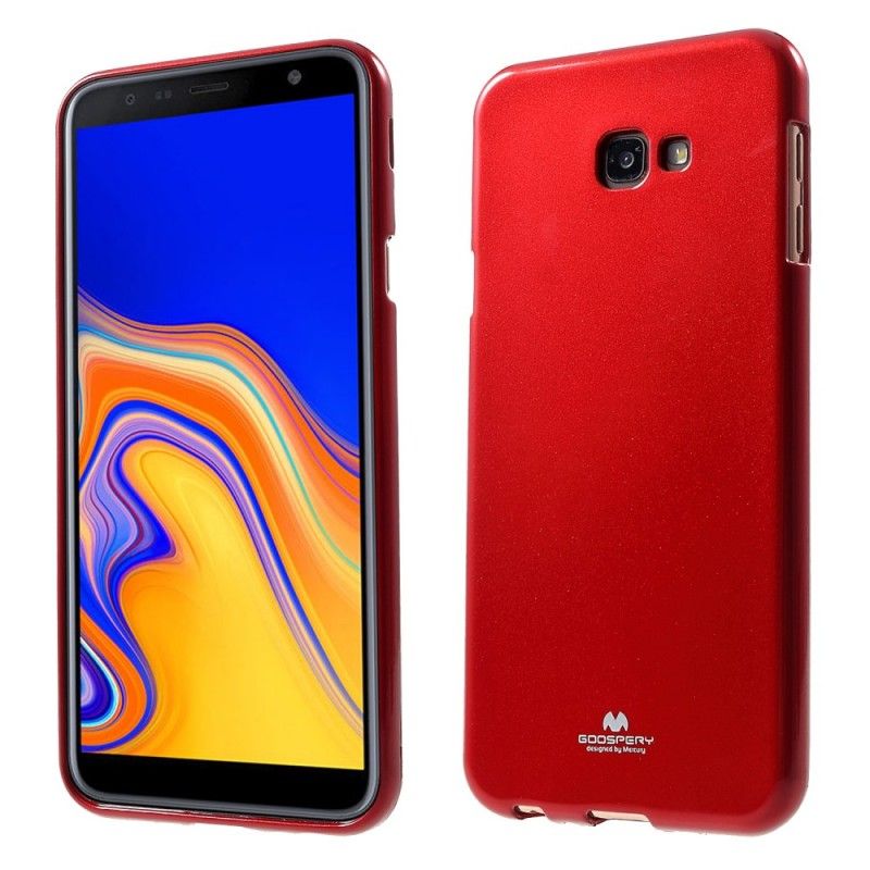 Cover Samsung Galaxy J4 Plus Sort Prangende Kviksølvmetaleffekt Original