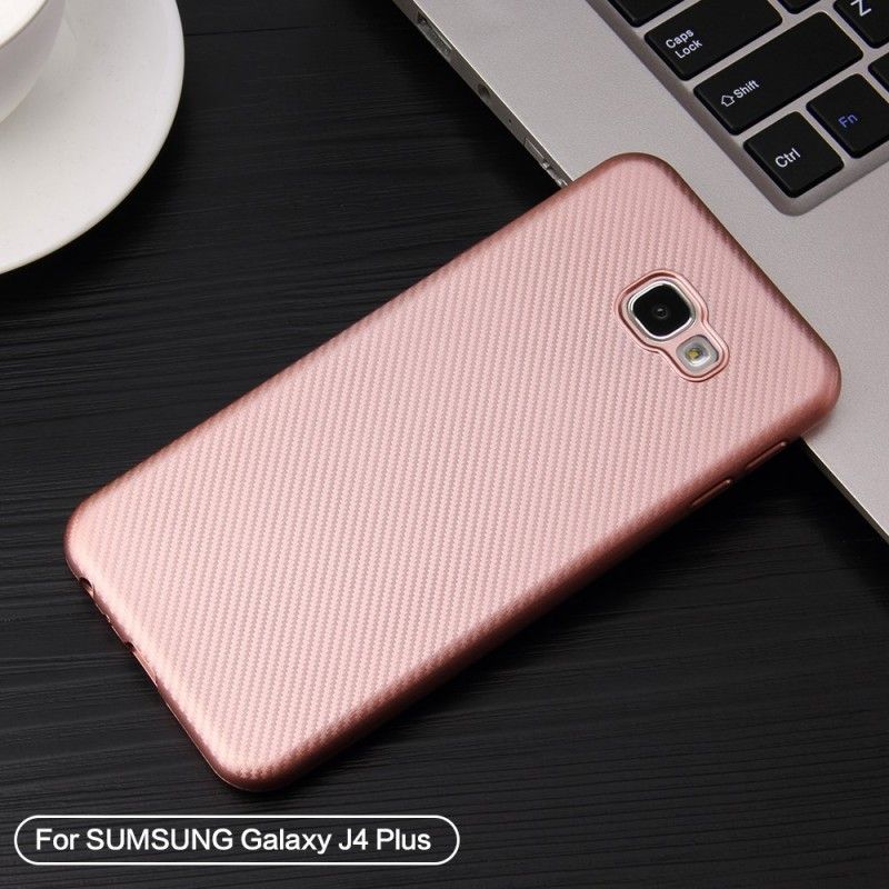 Cover Samsung Galaxy J4 Plus Sort Skridsikker Vævet