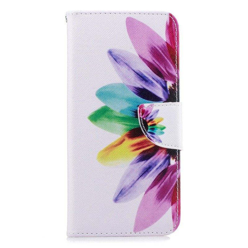 Flip Cover Læder for Samsung Galaxy J4 Plus Akvarelblomst