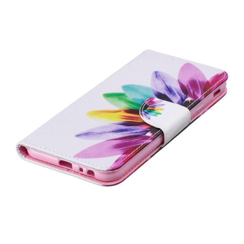 Flip Cover Læder for Samsung Galaxy J4 Plus Akvarelblomst