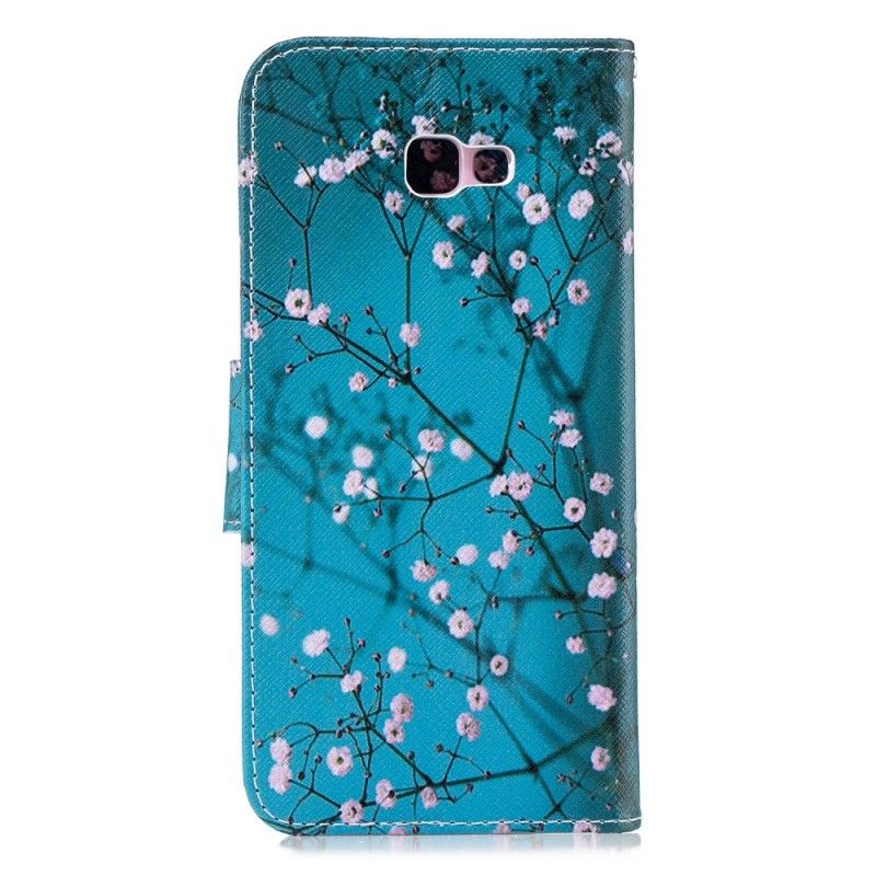 Flip Cover Læder for Samsung Galaxy J4 Plus Blomstrende Træ