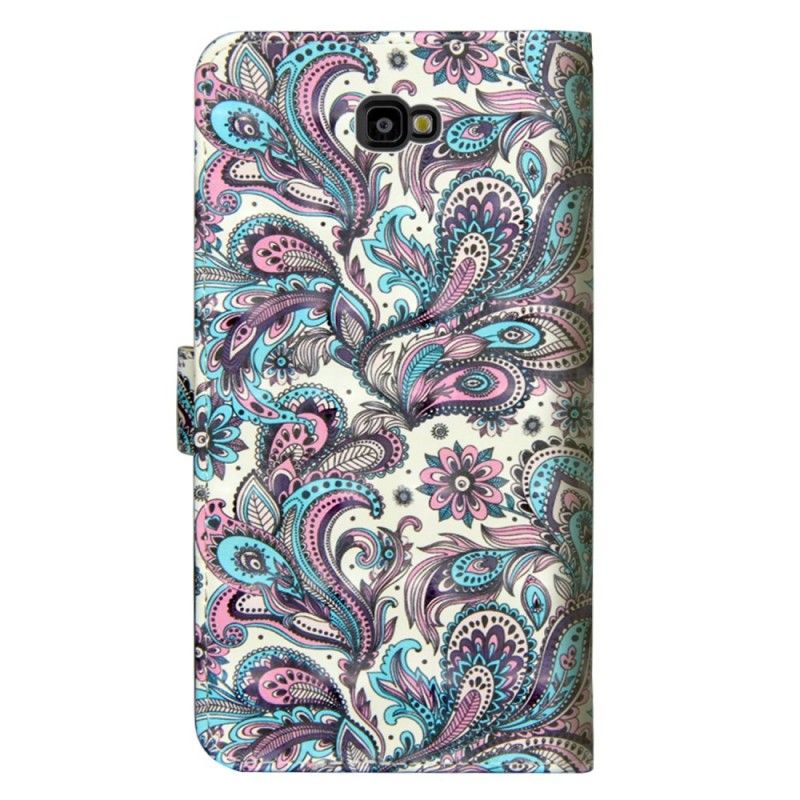 Flip Cover Læder for Samsung Galaxy J4 Plus Mønstrede Blomster