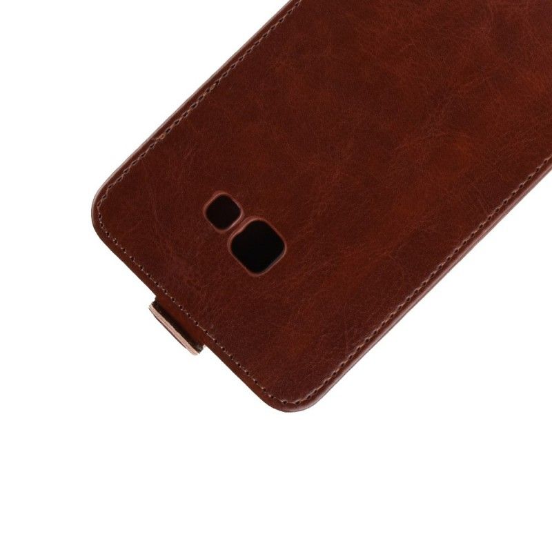 Flip Cover Læder for Samsung Galaxy J4 Plus Sort Foldning Af Lædereffekt