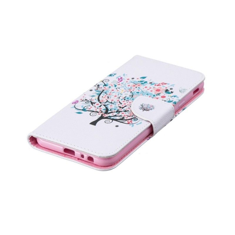 Flip Cover Læder Samsung Galaxy J4 Plus Blomstret Træ Original