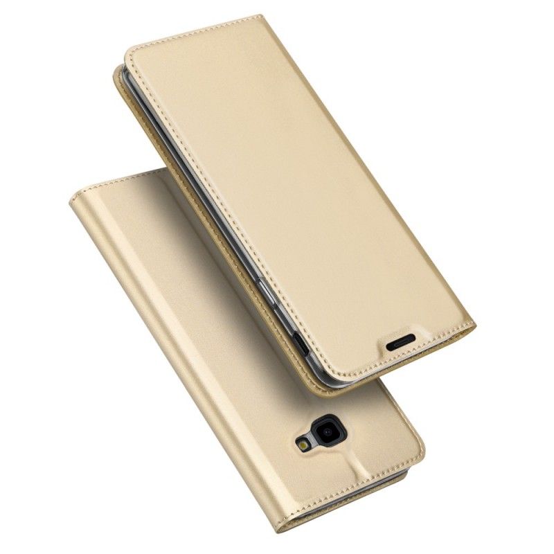 Læder Cover Samsung Galaxy J4 Plus Golden Førsteklasses Serie