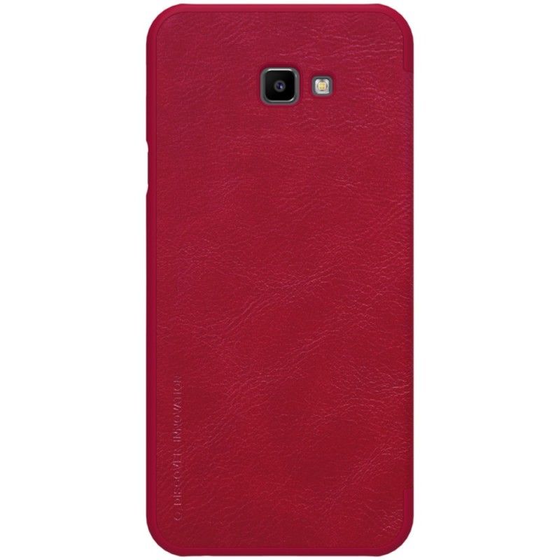 Læder Cover Samsung Galaxy J4 Plus Rød Mobilcover Nillkin Qin-Serie