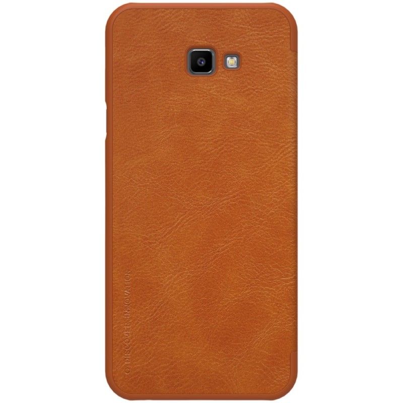 Læder Cover Samsung Galaxy J4 Plus Rød Mobilcover Nillkin Qin-Serie