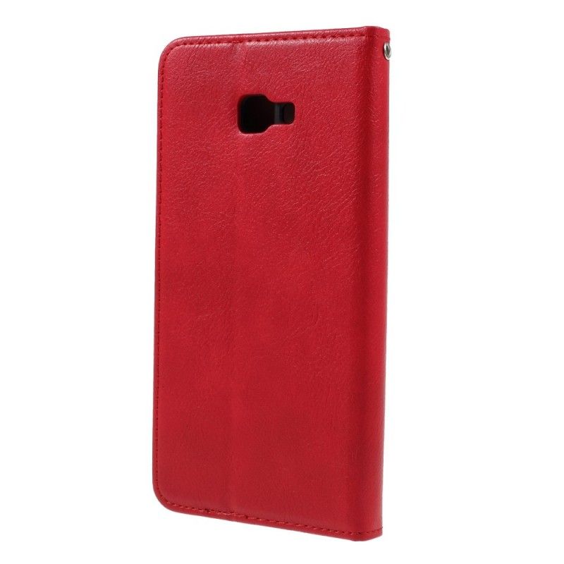 Læder Cover Samsung Galaxy J4 Plus Sort Kortholder I Kunstlæder