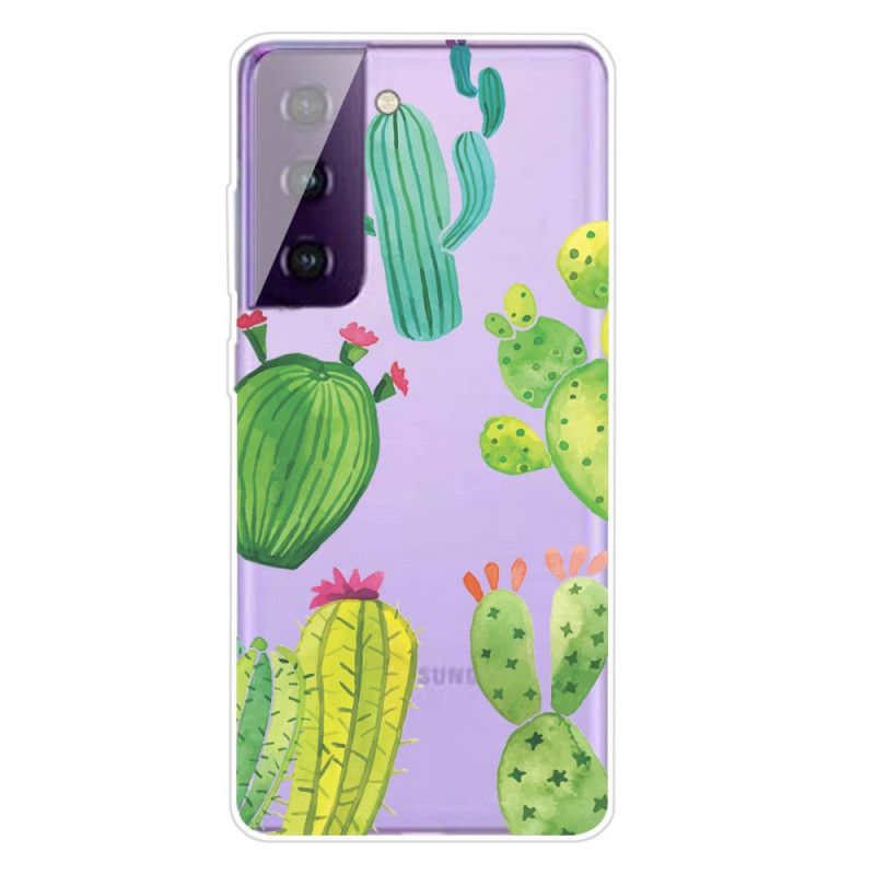 Cover for Samsung Galaxy S21 Plus 5G Akvarelkaktus