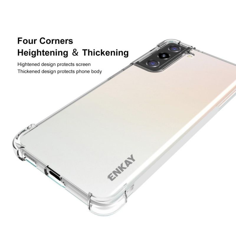 Cover for Samsung Galaxy S21 Plus 5G Enkay Shell Og Hærdet Glas Combo