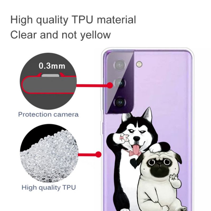 Cover for Samsung Galaxy S21 Plus 5G Sjove Hunde