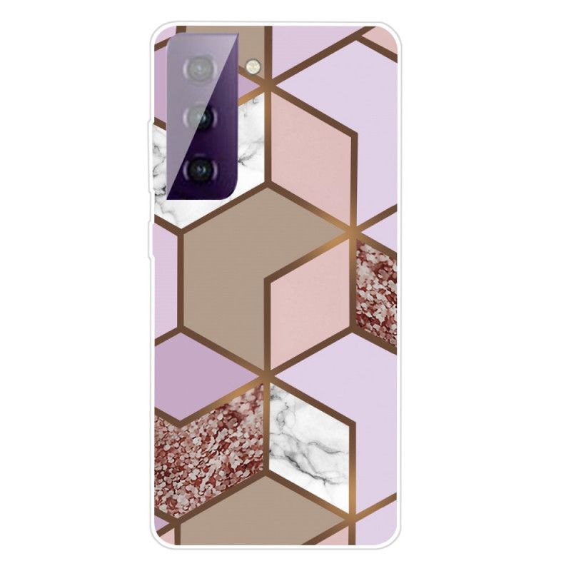 Cover for Samsung Galaxy S21 Plus 5G Sort Geometri 2.0