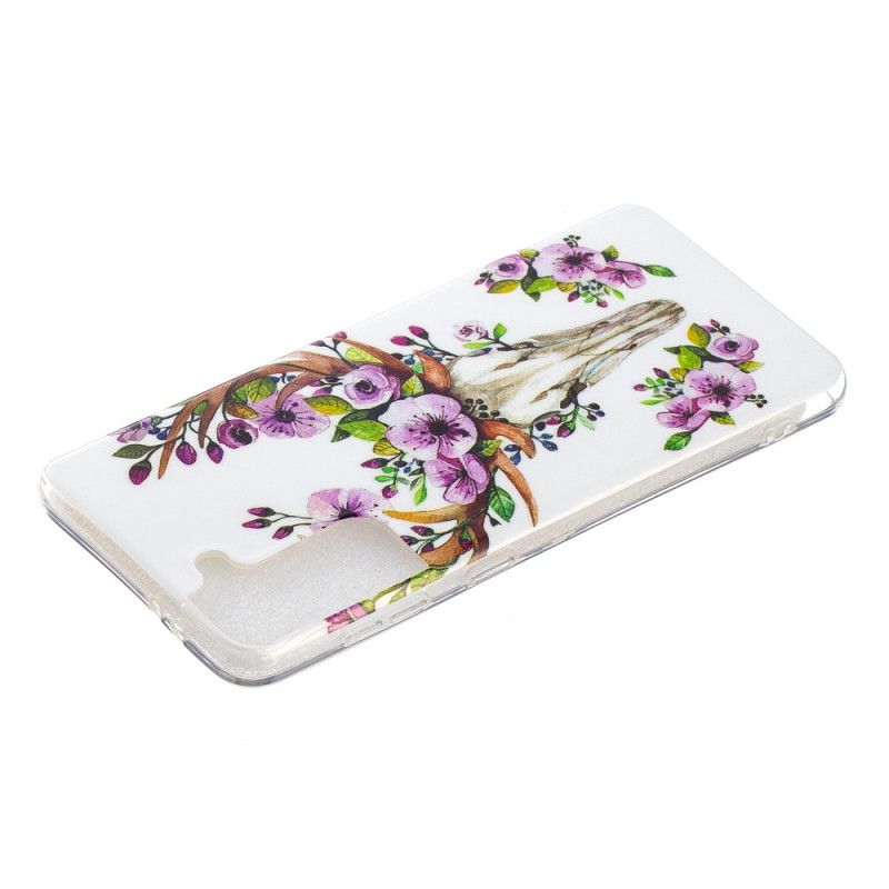 Cover Samsung Galaxy S21 Plus 5G Fluorescerende Blomstrende Elg