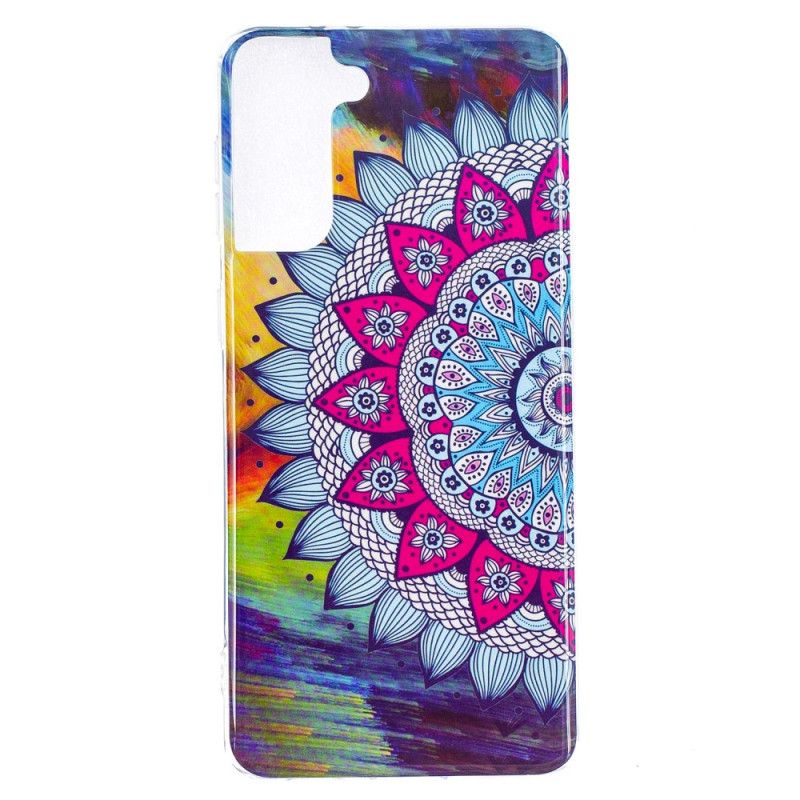 Cover Samsung Galaxy S21 Plus 5G Fluorescerende Mandala Original