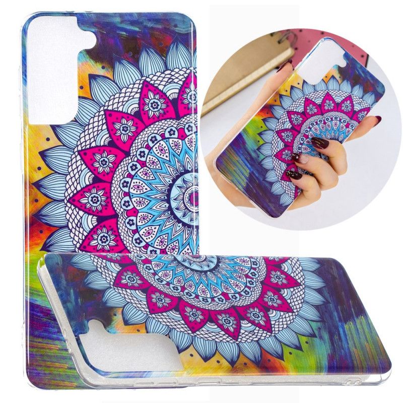 Cover Samsung Galaxy S21 Plus 5G Fluorescerende Mandala Original