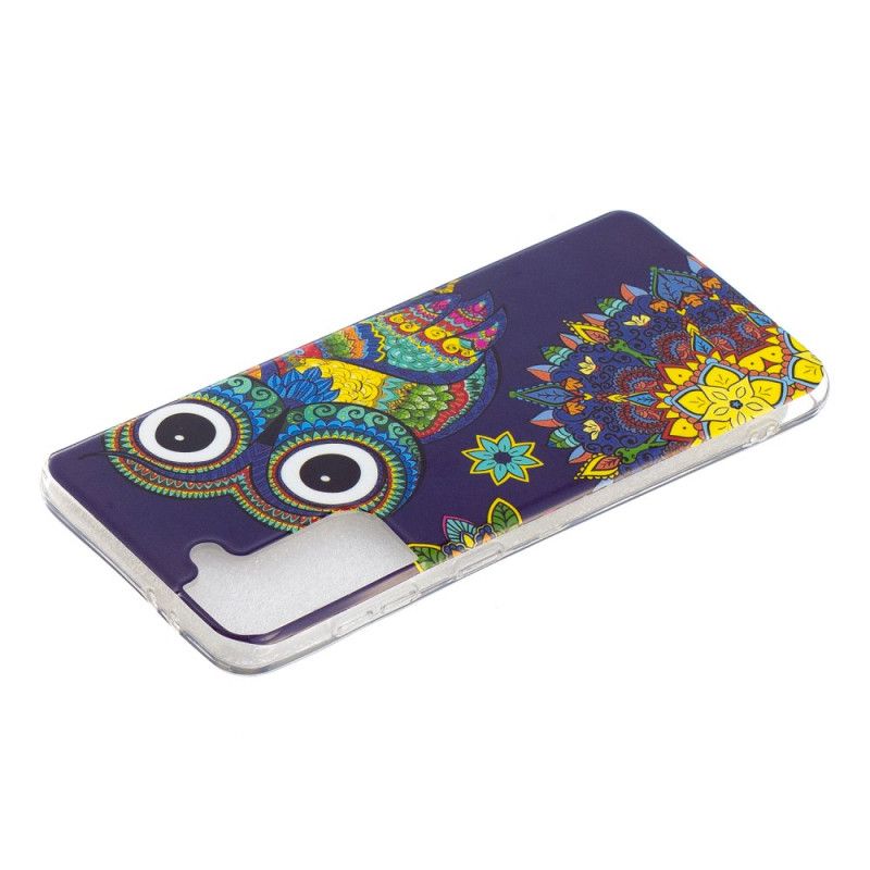 Cover Samsung Galaxy S21 Plus 5G Fluorescerende Mandala Ugle