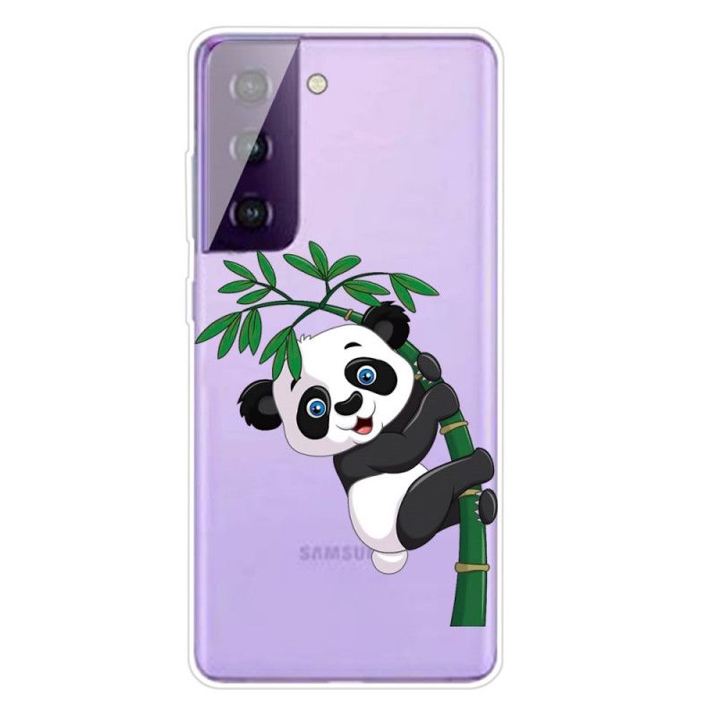 Cover Samsung Galaxy S21 Plus 5G Gennemsigtig Panda På Bambus