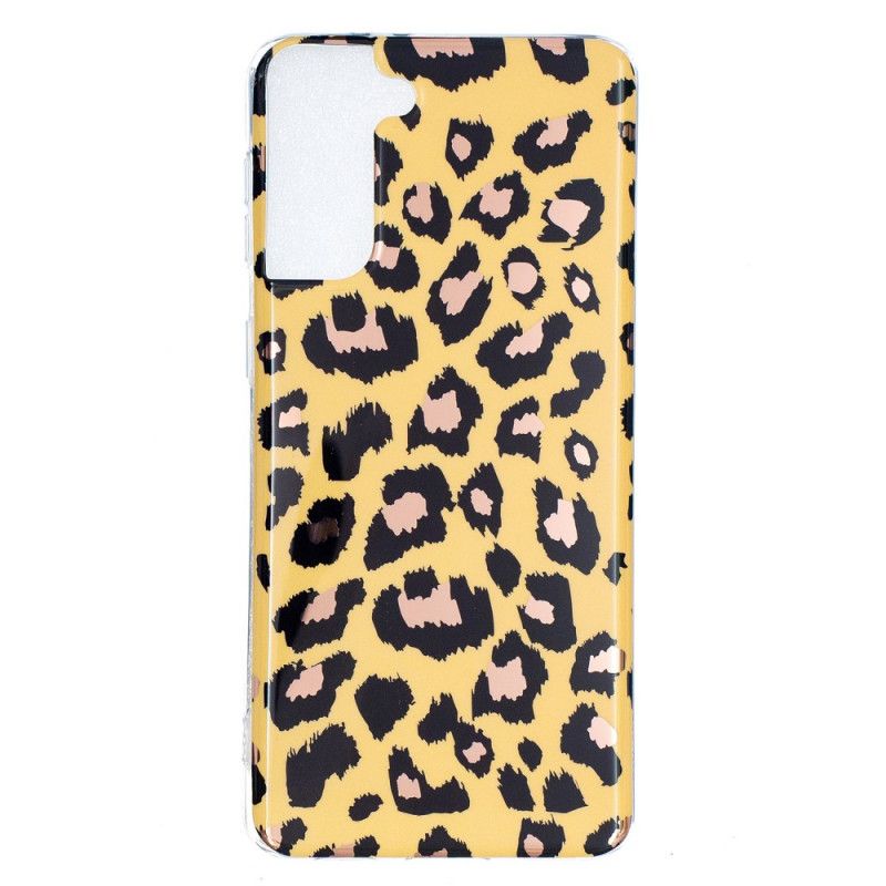 Cover Samsung Galaxy S21 Plus 5G Marmor I Leopardstil Original