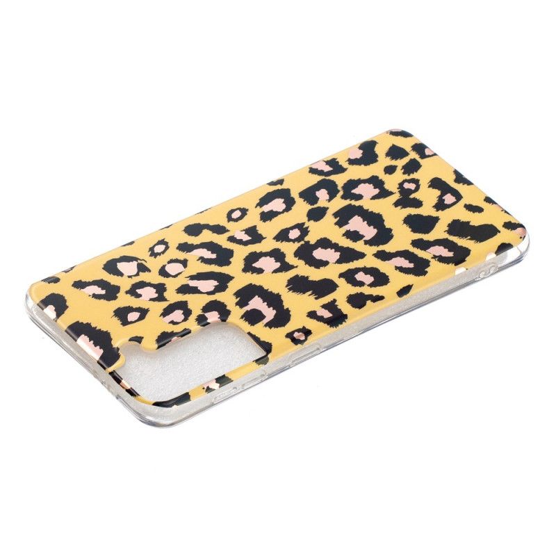 Cover Samsung Galaxy S21 Plus 5G Marmor I Leopardstil Original