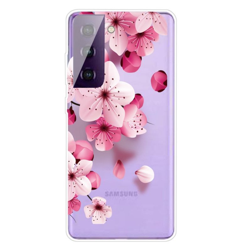 Cover Samsung Galaxy S21 Plus 5G Mobilcover Små Lyserøde Blomster