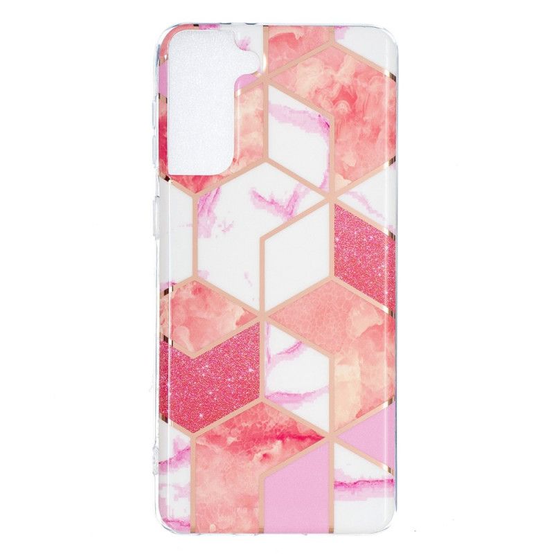 Cover Samsung Galaxy S21 Plus 5G Sort Geometri I Alle Farver Original