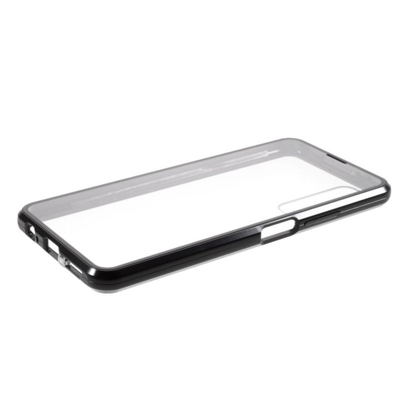 Cover Samsung Galaxy S21 Plus 5G Sort Metalkanter Og Dobbelt Hærdet Glas Beskyttelse