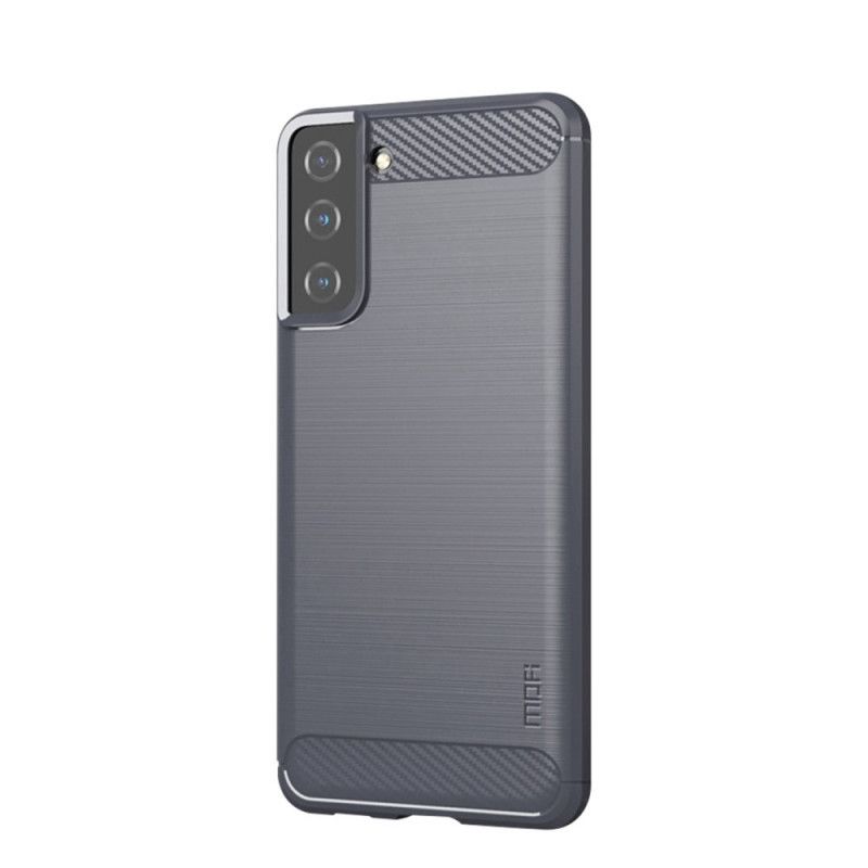 Cover Samsung Galaxy S21 Plus 5G Sort Mofi Børstet Kulfiber