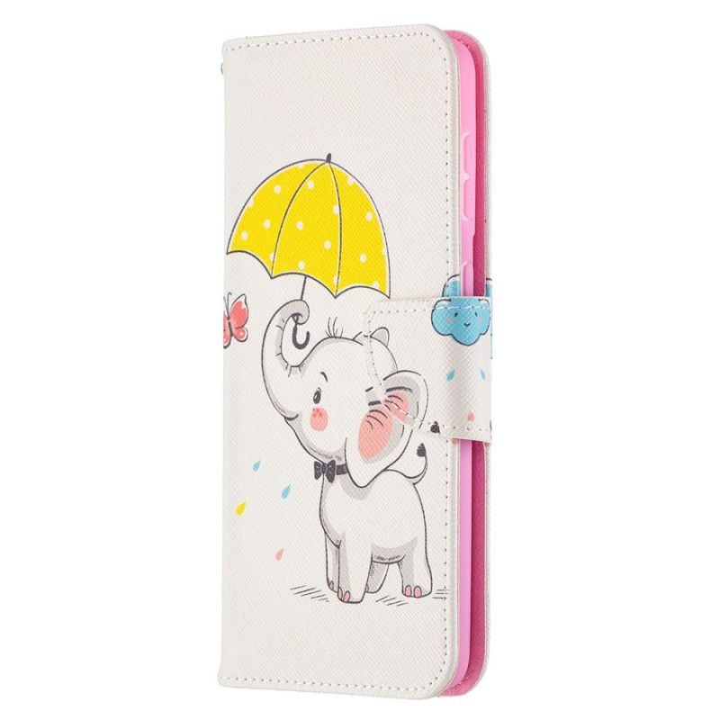 Flip Cover Læder for Samsung Galaxy S21 Plus 5G Baby Elefant