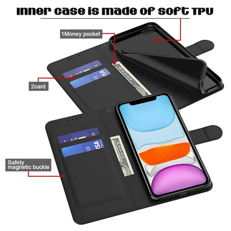 Flip Cover Læder for Samsung Galaxy S21 Plus 5G Sort Barokblomst Med Rem