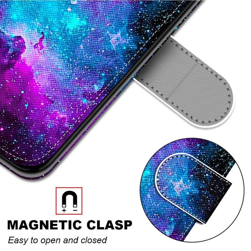 Flip Cover Læder Samsung Galaxy S21 Plus 5G Kosmisk Himmel