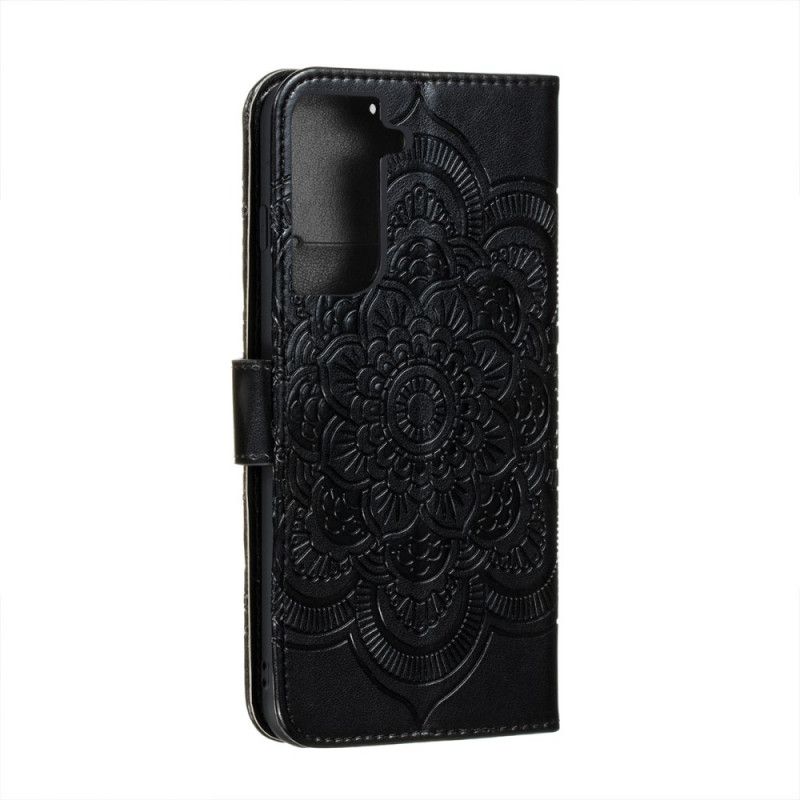 Flip Cover Læder Samsung Galaxy S21 Plus 5G Sort Fuld Mandala