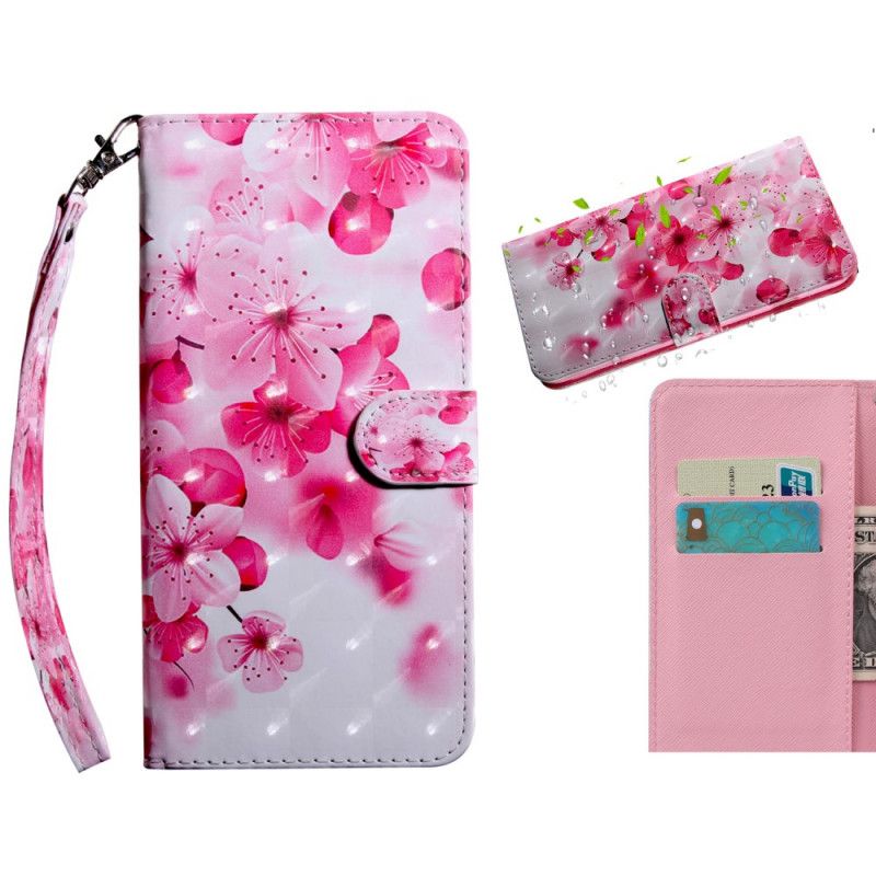 Flip Cover Samsung Galaxy S21 Plus 5G Lyserøde Blomster