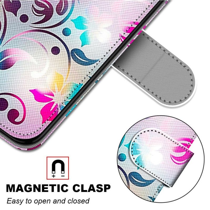 Flip Cover Samsung Galaxy S21 Plus 5G Magenta Farvede Blade