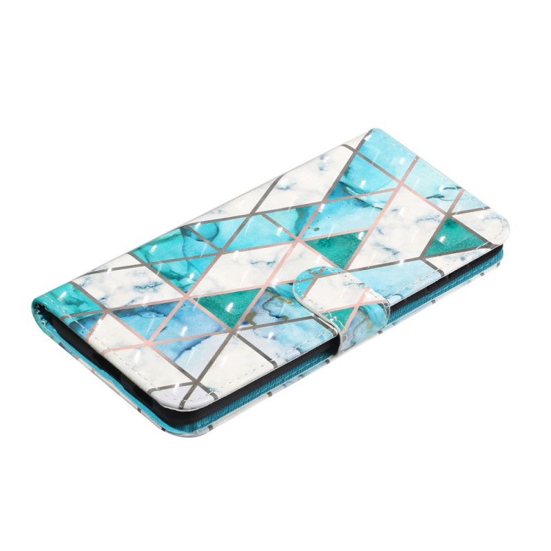 Flip Cover Samsung Galaxy S21 Plus 5G Marmorlyspletter Med Strimmel