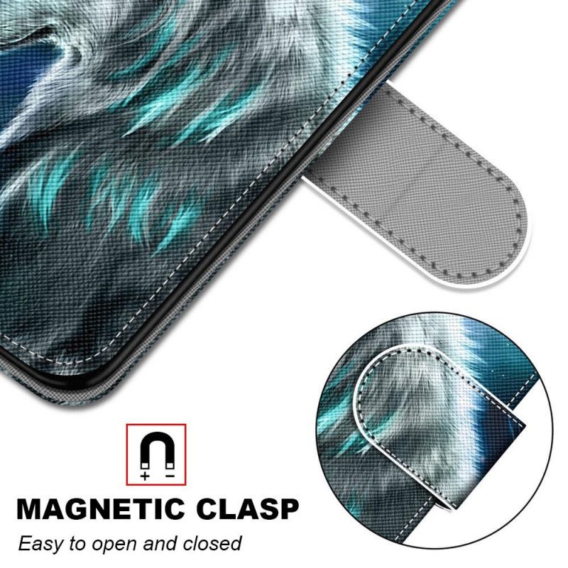 Flip Cover Samsung Galaxy S21 Plus 5G Mobilcover Ulv Under Et Brus Af Stjerner