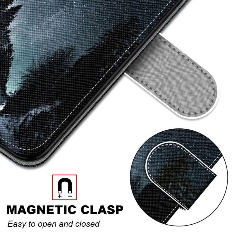 Flip Cover Samsung Galaxy S21 Plus 5G Sort Mystisk Natur