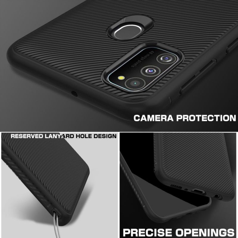 Cover for Samsung Galaxy M21 Sort Jazzserie Twill