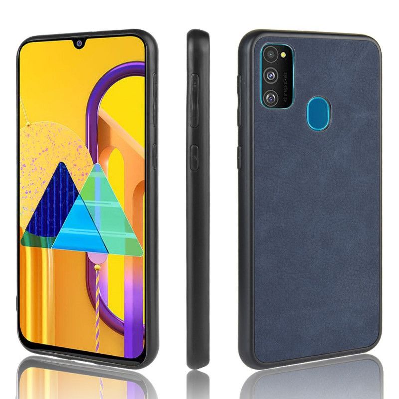 Cover for Samsung Galaxy M21 Sort Premium Lædereffekt